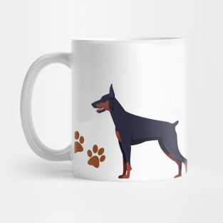 Doberman pinscher dog pattern Mug